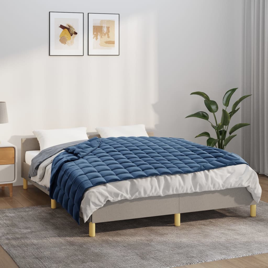 Vektdyne blå 135x200 cm 6 kg stoff vidaXL