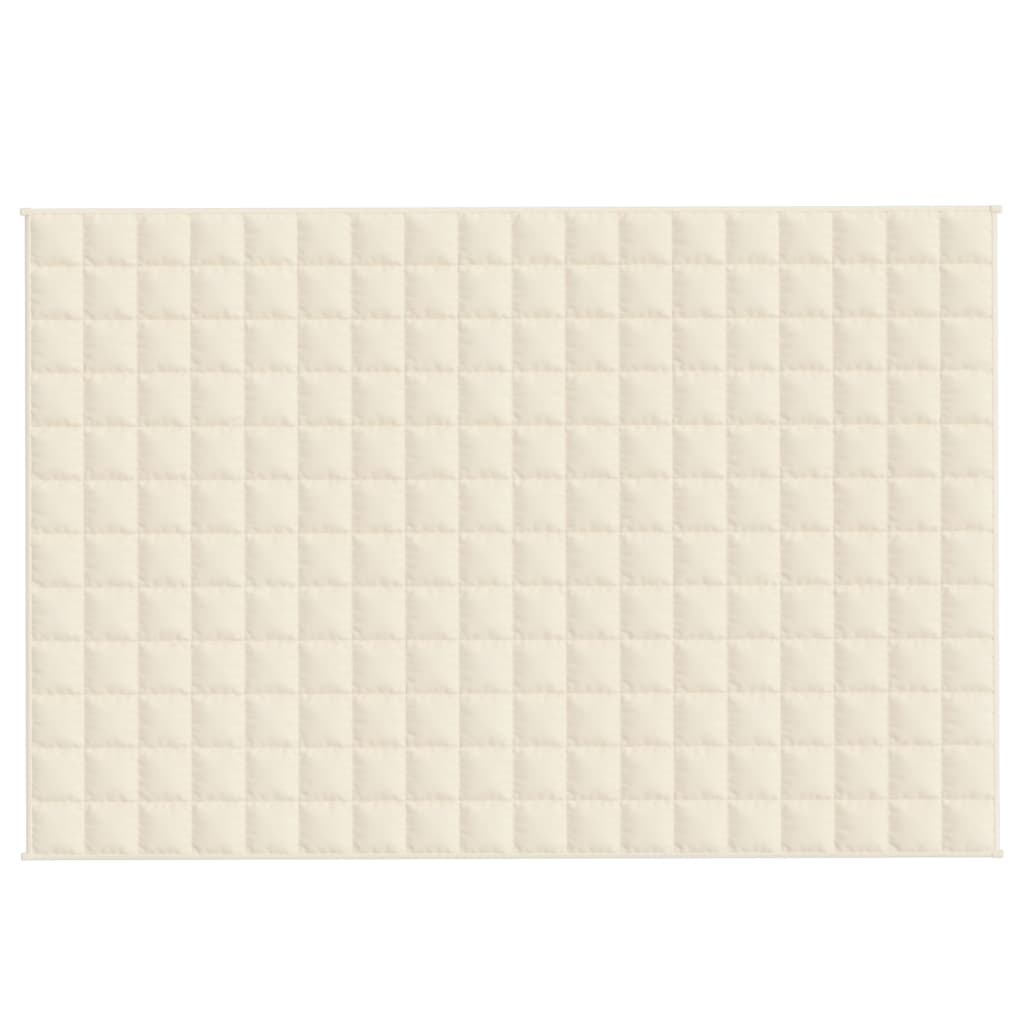 Vektdyne kremhvit 122x183 cm 5 kg stoff vidaXL