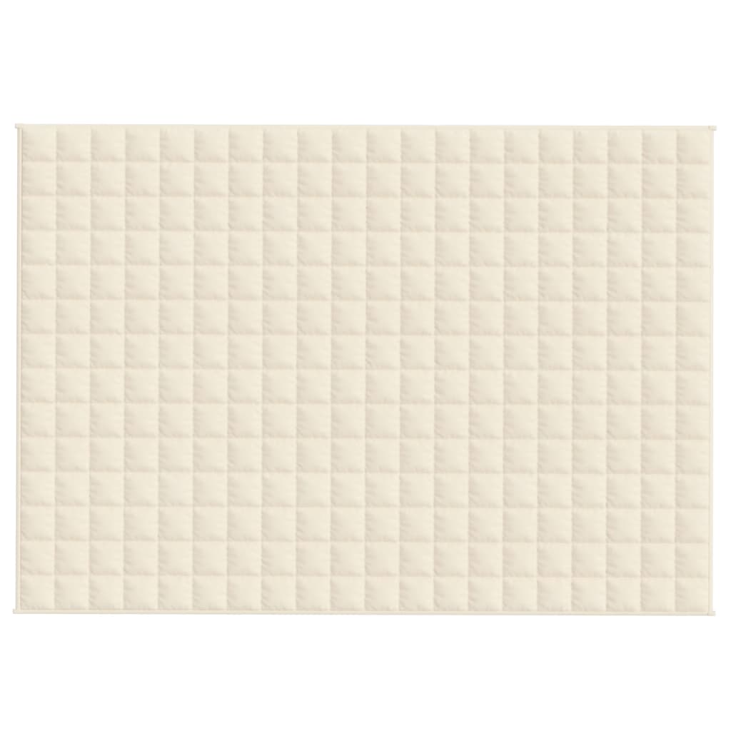 Vektdyne kremhvit 137x200 cm 10 kg stoff vidaXL