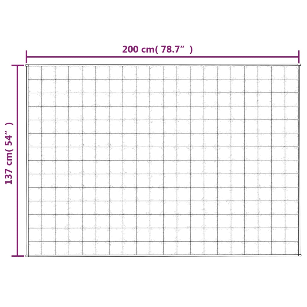 Vektdyne kremhvit 137x200 cm 10 kg stoff vidaXL