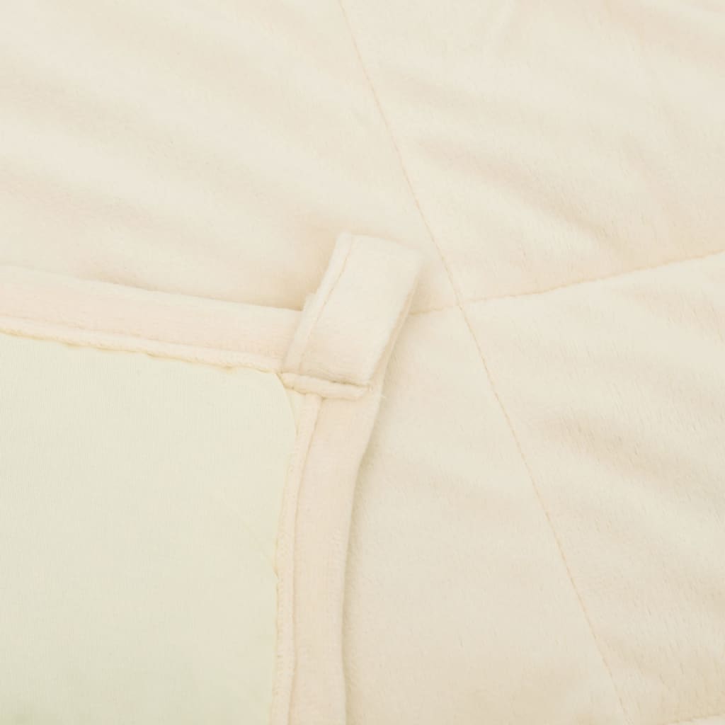 Vektdyne kremhvit 220x230 cm 11 kg stoff vidaXL