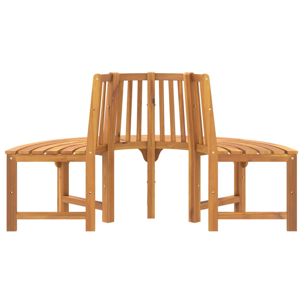 Halvrund trebenk Ø160 cm heltre eukalyptus