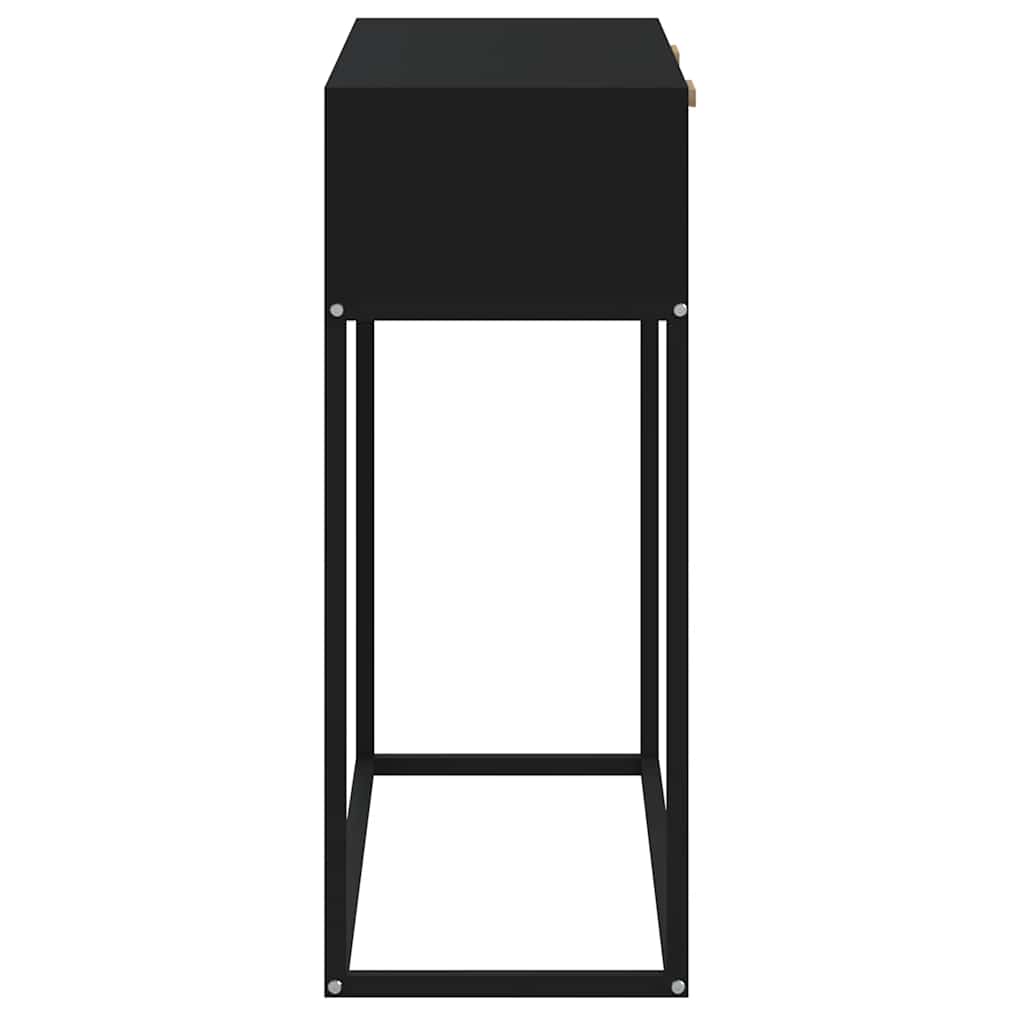 Konsollbord svart 80x30x75 cm konstruert tre og jern