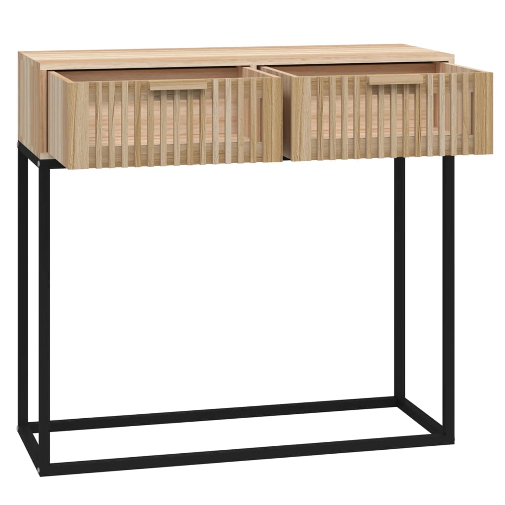 Konsollbord 80x30x75 cm konstruert tre og jern