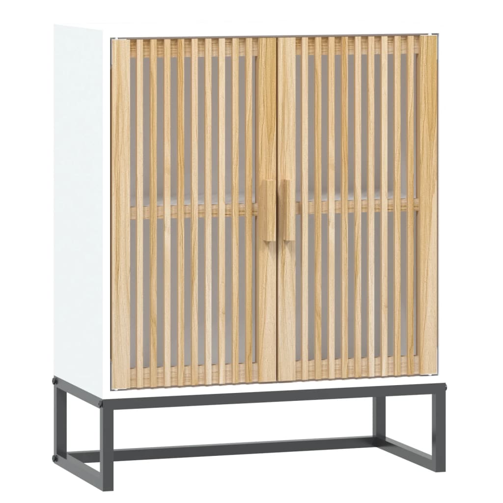 Skjenk hvit 60x30x75 cm konstruert tre