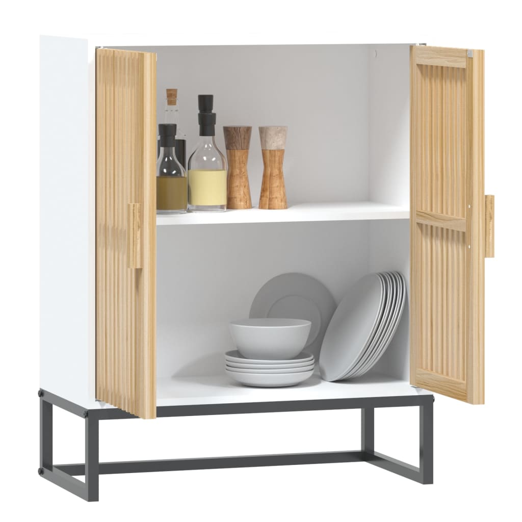 Skjenk hvit 60x30x75 cm konstruert tre