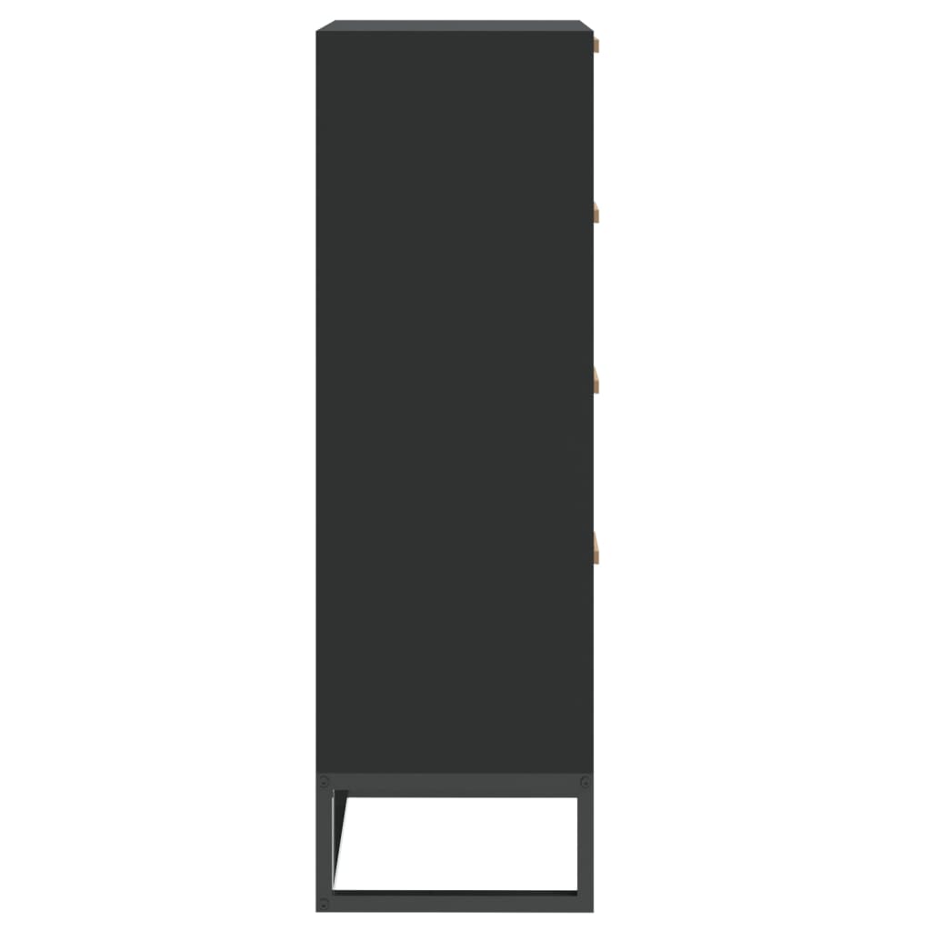 Highboard svart 40x30x95 cm konstruert tre