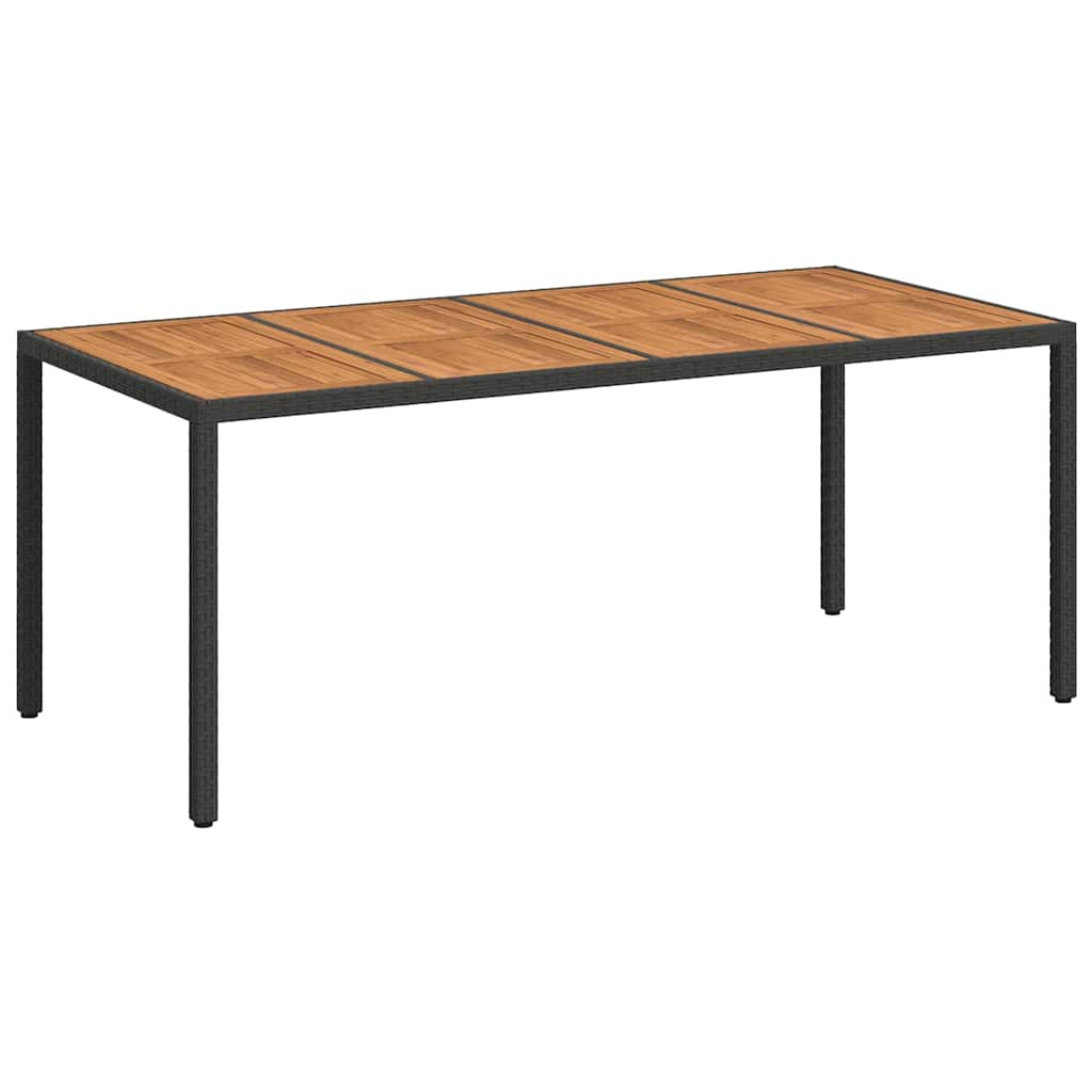 Hagebord Svart 190 x 90 x 75 cm polyrotting