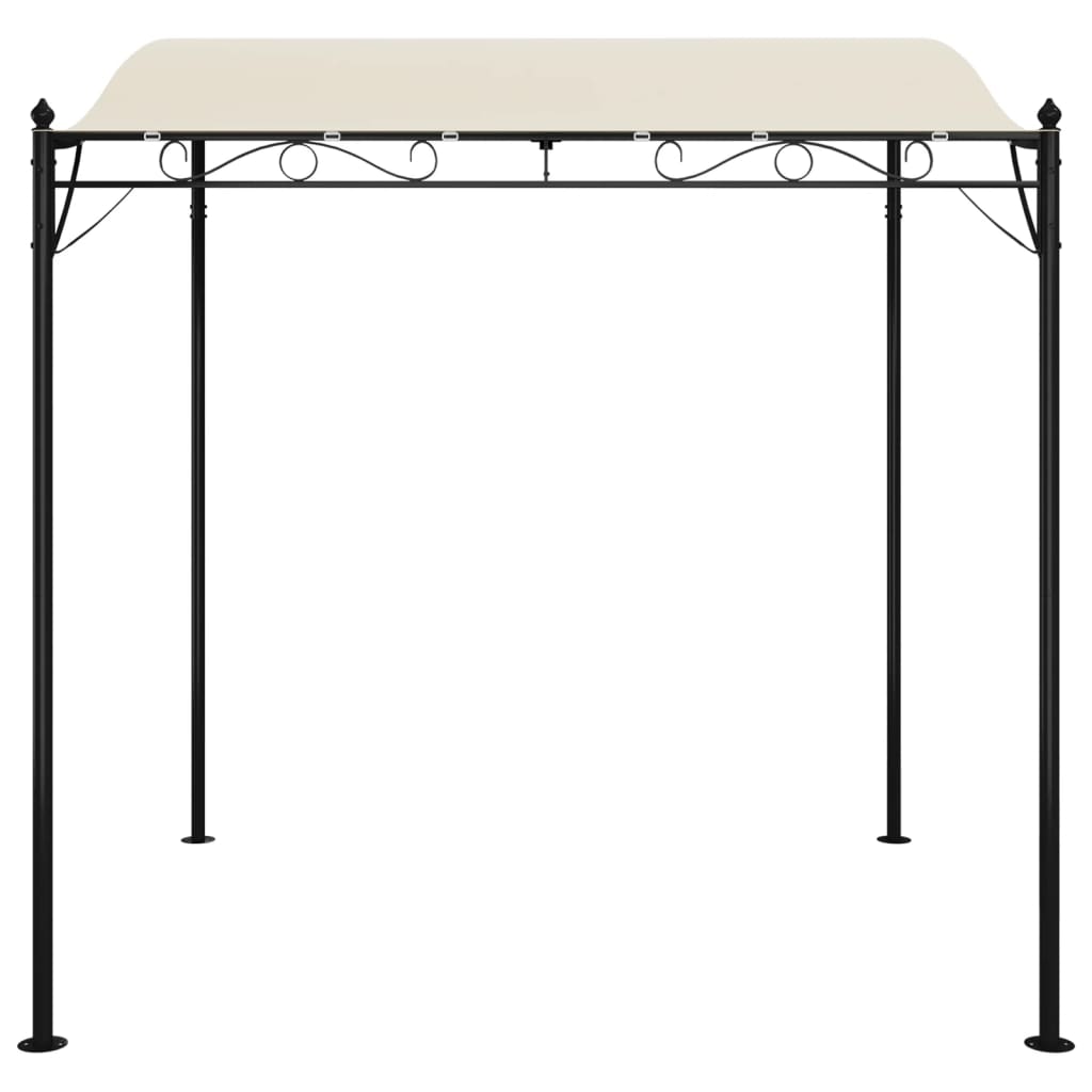 Baldakin kremhvit 2x2,3 m 180 g/m² stoff og stål