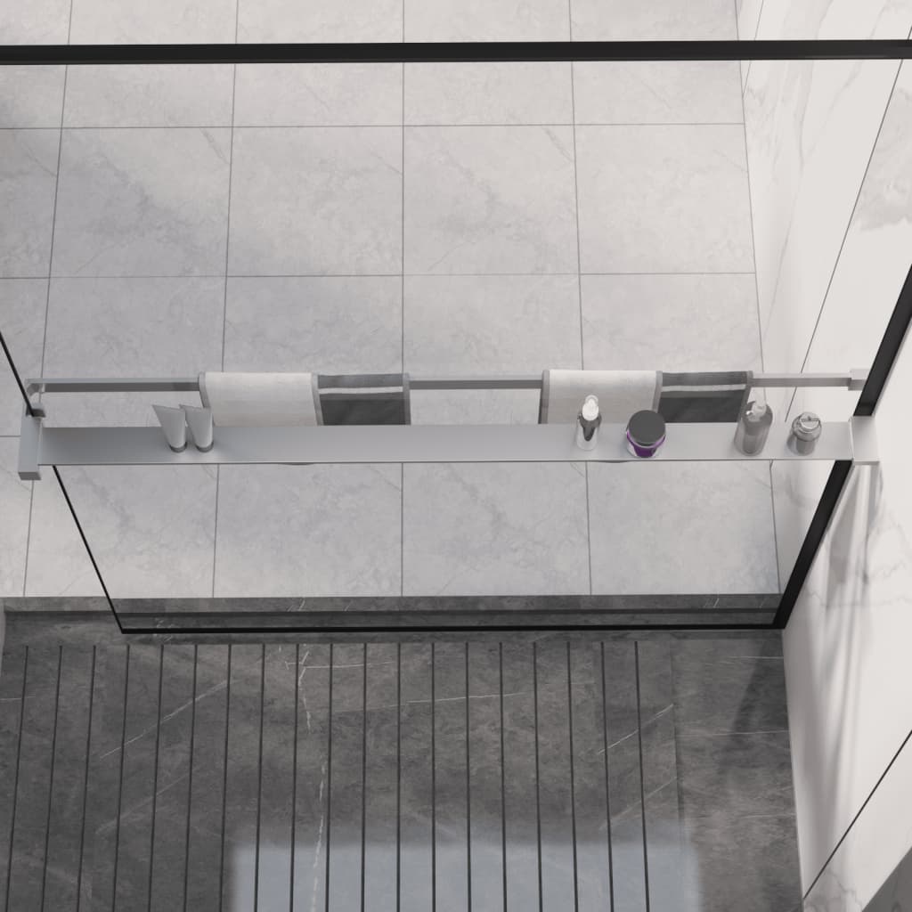 Dusjhylle for dusjvegg krom 115 cm aluminium vidaXL