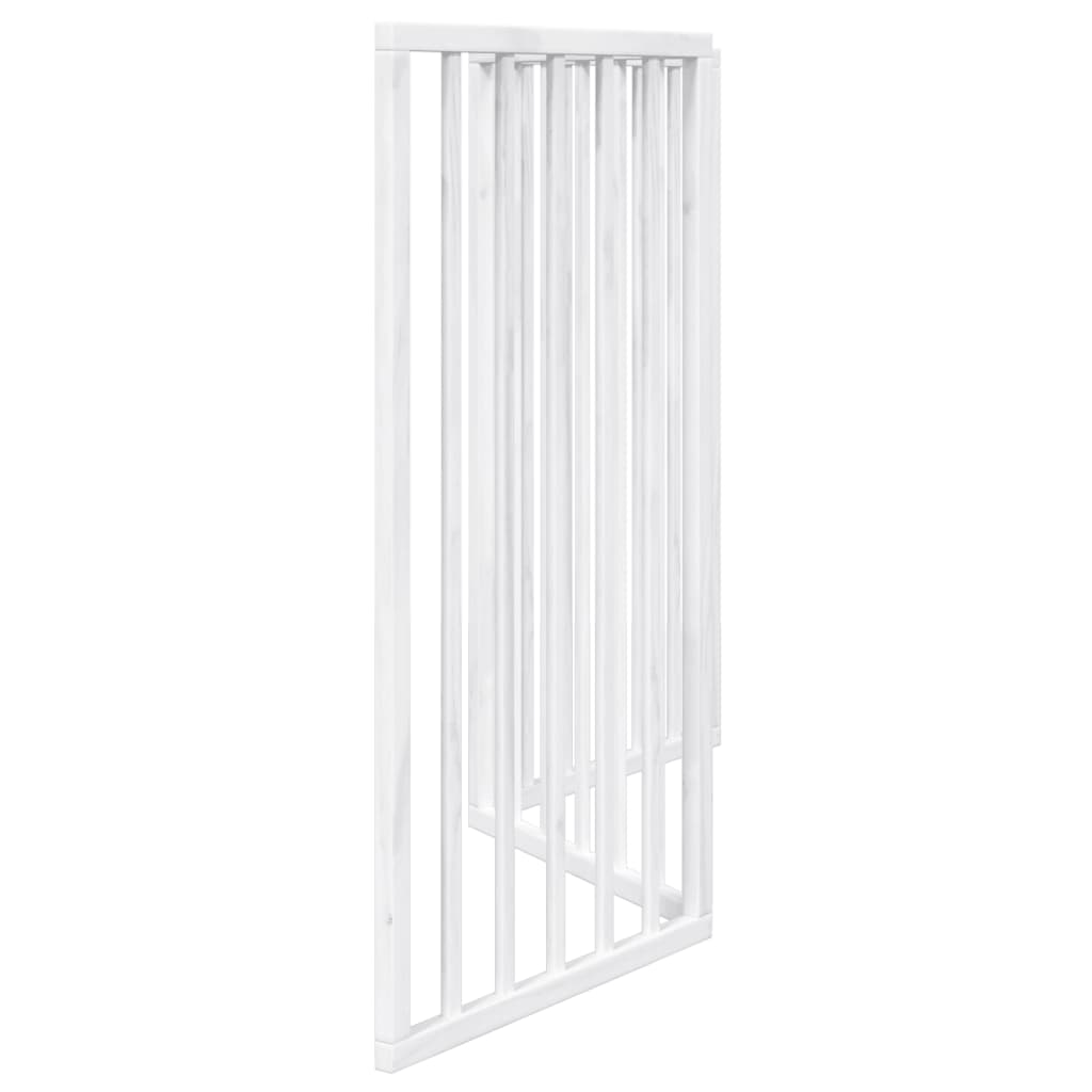 Hundegrind sammenleggbar 3 paneler hvit 150 cm poppeltre