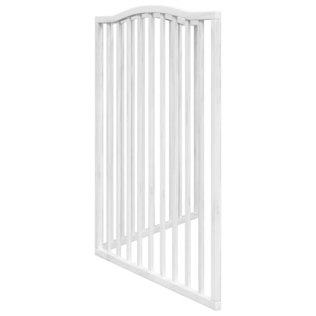 Hundeport sammenleggbar 2 paneler hvit 160 cm poppeltre