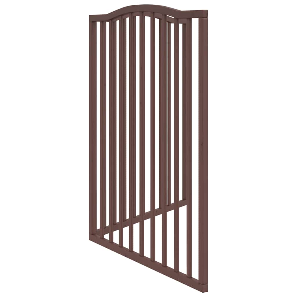 Hundeport sammenleggbar 2 paneler brun eik 160 cm poppeltre