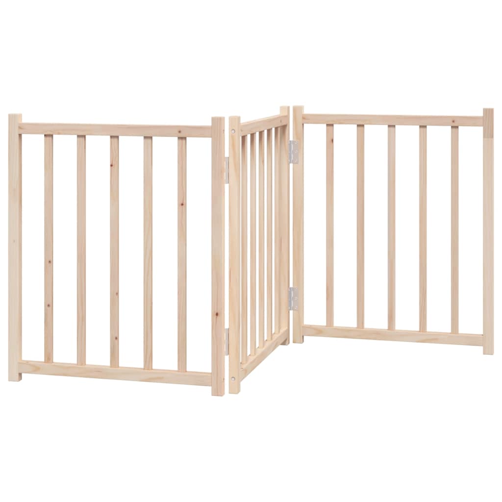 Hundeport sammenleggbar 3 paneler 150 cm heltre gran vidaXL
