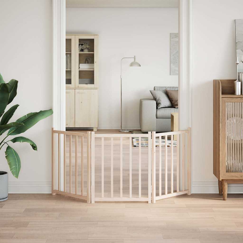 Hundeport sammenleggbar 3 paneler 150 cm heltre gran vidaXL