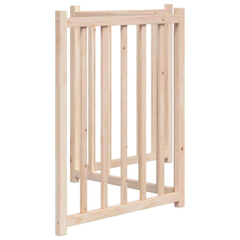 Hundeport sammenleggbar 3 paneler 150 cm heltre gran vidaXL