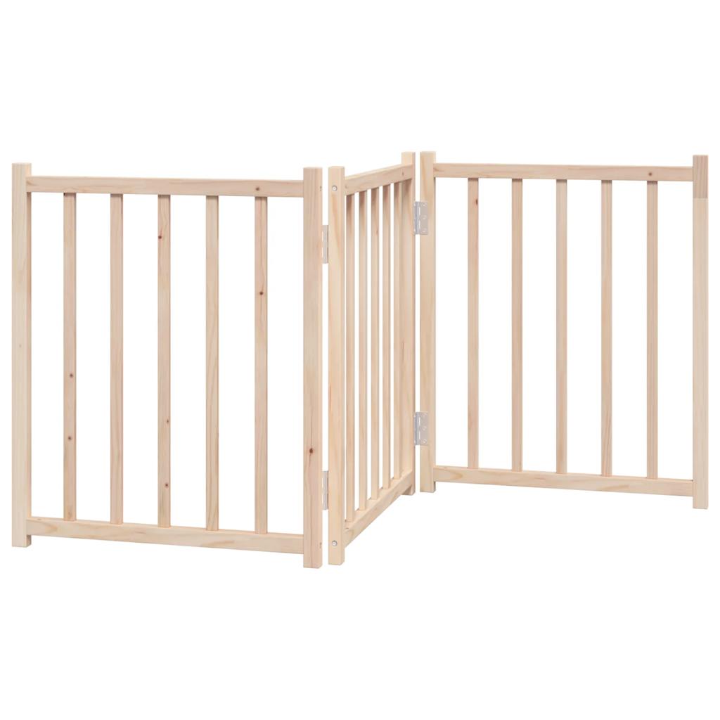 Hundeport sammenleggbar 3 paneler 150 cm heltre gran vidaXL