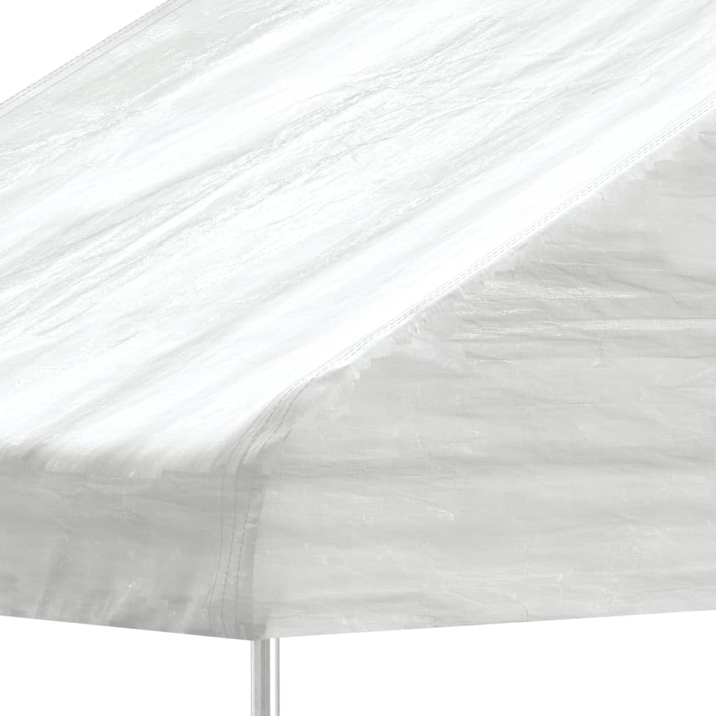 Paviljong med tak hvit 5,88x2,23x3,75 m polyetylen