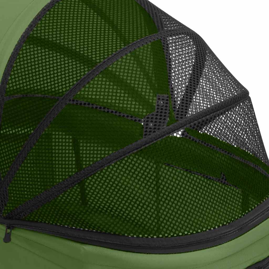 Hundevogn 2-lags sammenleggbar grønn 83x48x97 cm oxford-stoff vidaXL