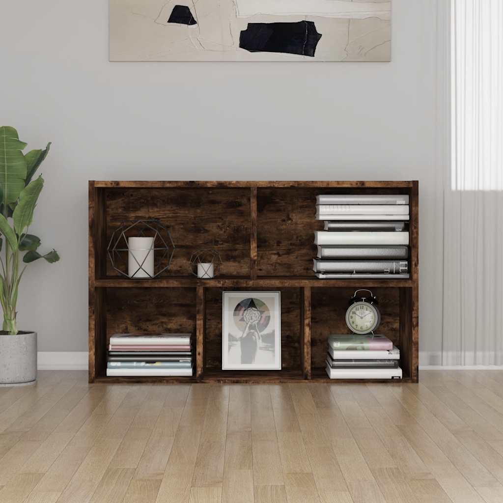 Bokhylle/skjenk røkt eik 50x25x80 cm konstruert tre