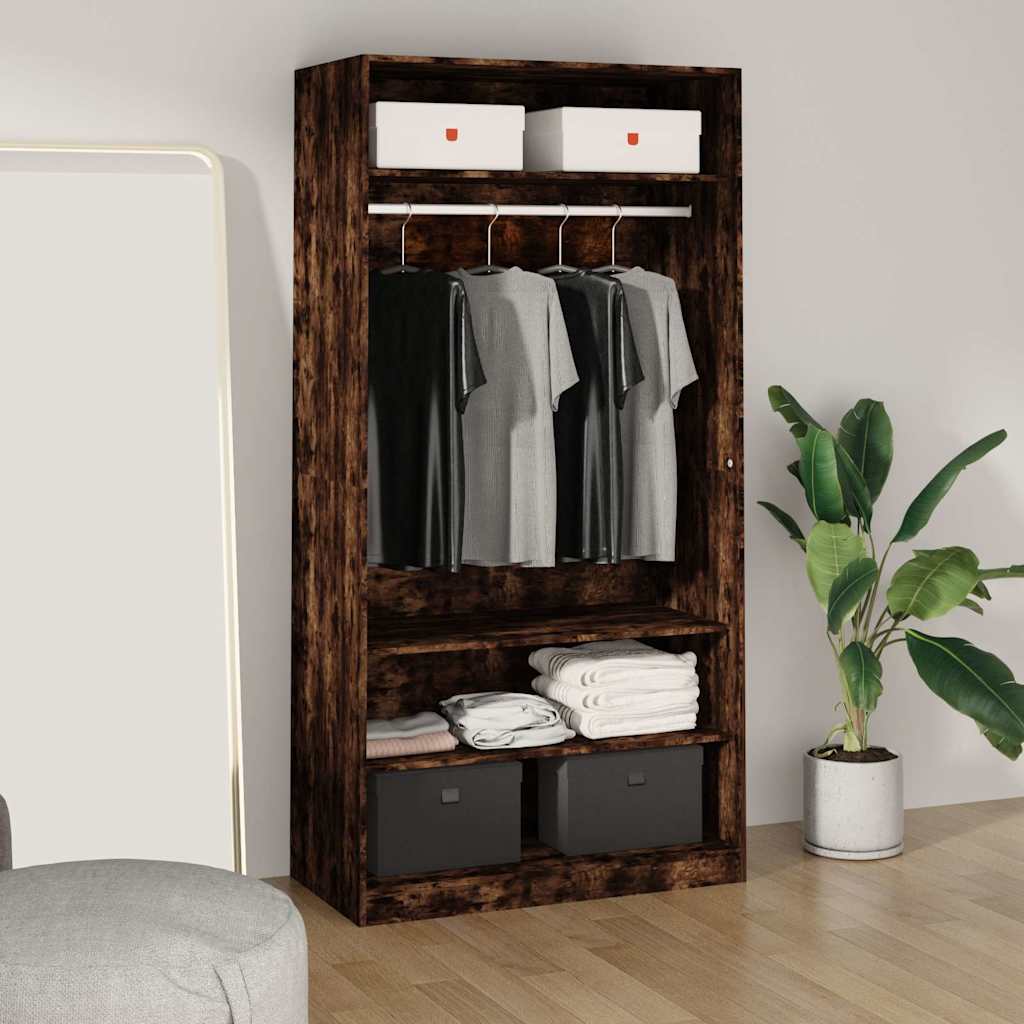 Garderobe røkt eik 100x50x200 cm konstruert tre