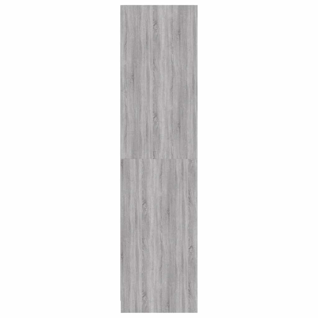 Garderobe grå sonoma 100x50x200 cm konstruert tre