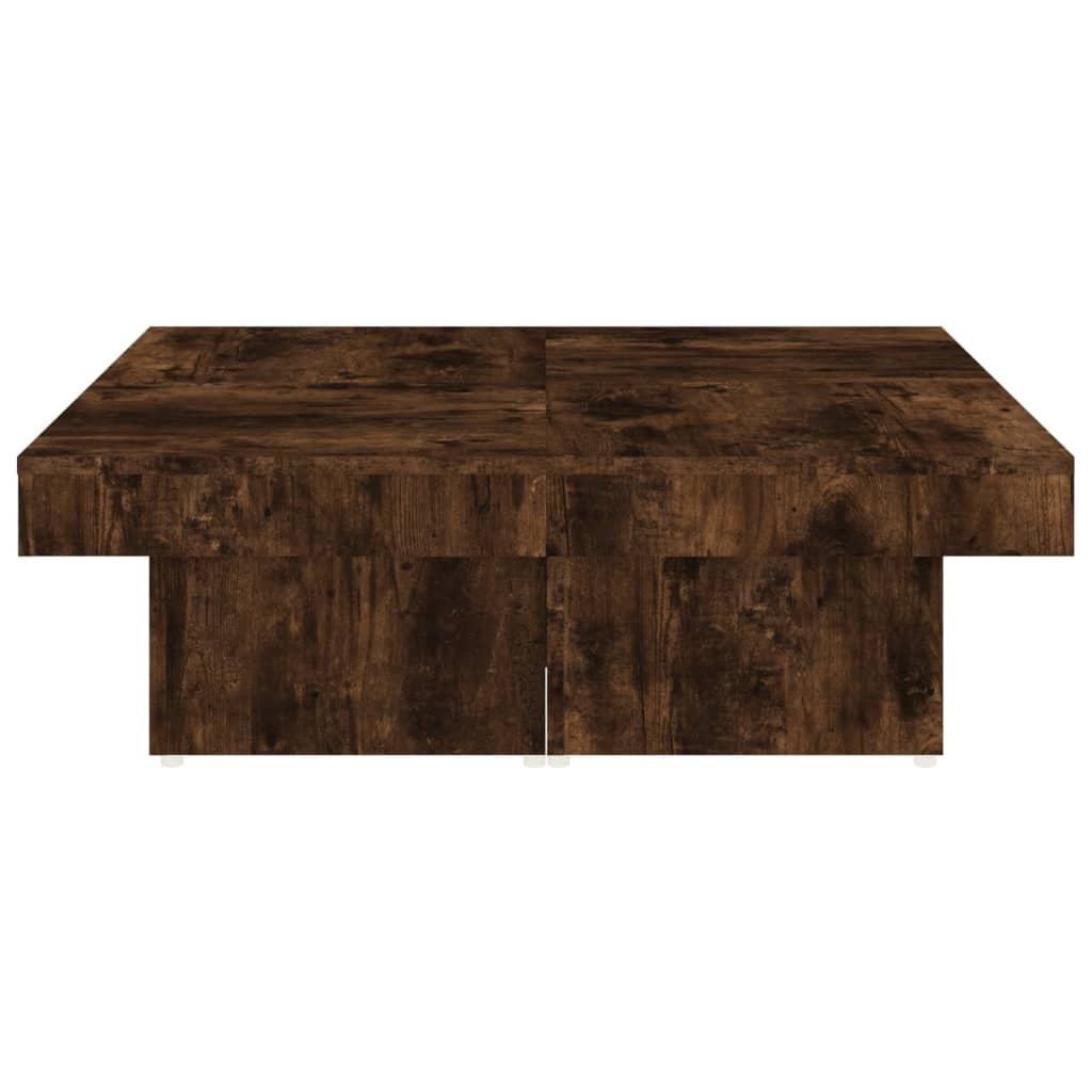Salongbord røkt eik 90x90x28 cm konstruert tre