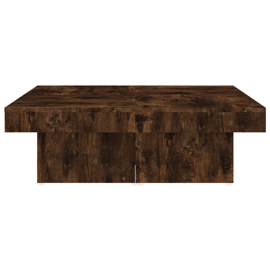 Salongbord røkt eik 90x90x28 cm konstruert tre