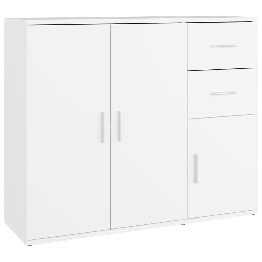 Skjenk hvit 91x29,5x75 cm konstruert tre