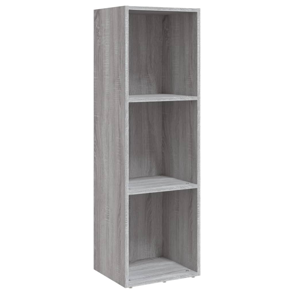 Bokhylle/TV-benk grå sonoma 36x30x114 cm konstruert tre
