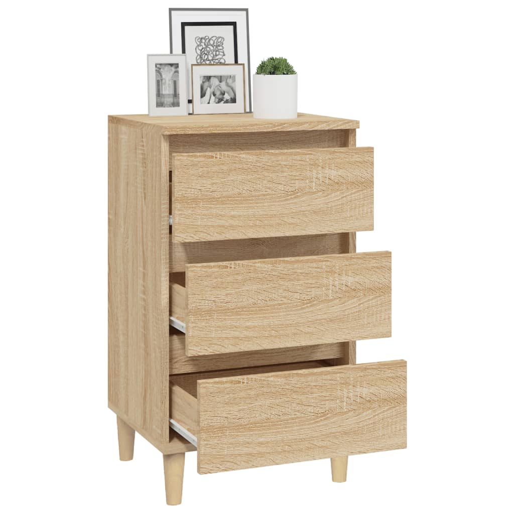 Nattbord sonoma eik 40x35x70 cm konstruert tre