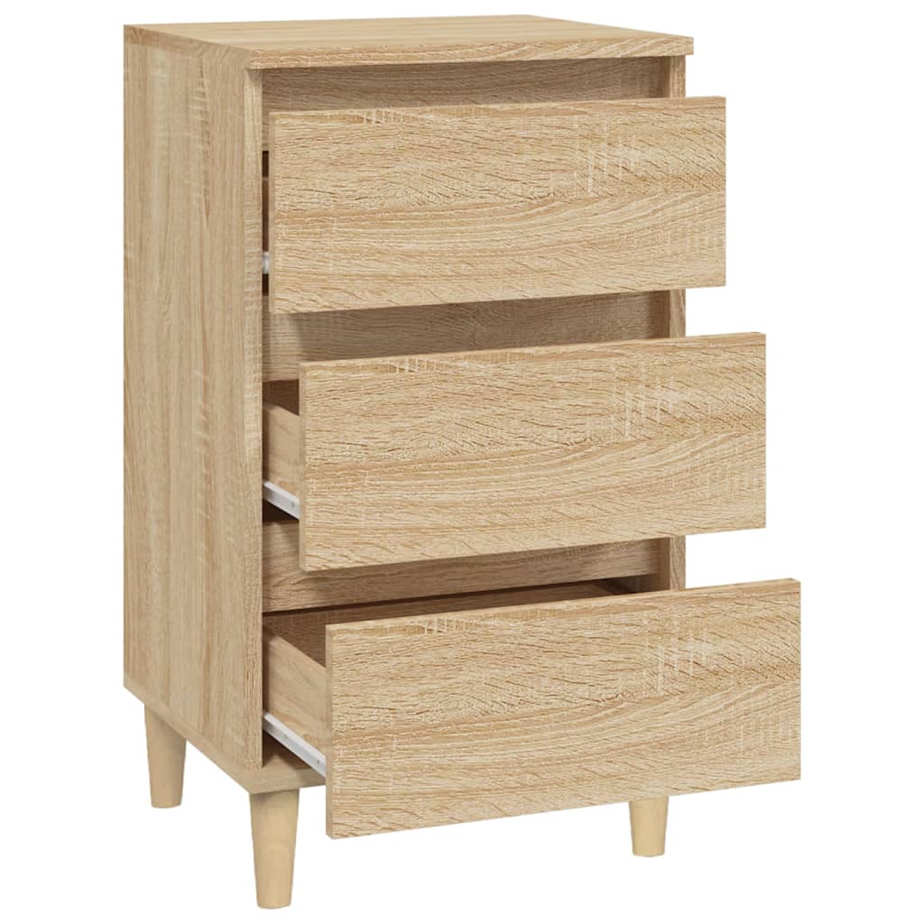 Nattbord sonoma eik 40x35x70 cm konstruert tre