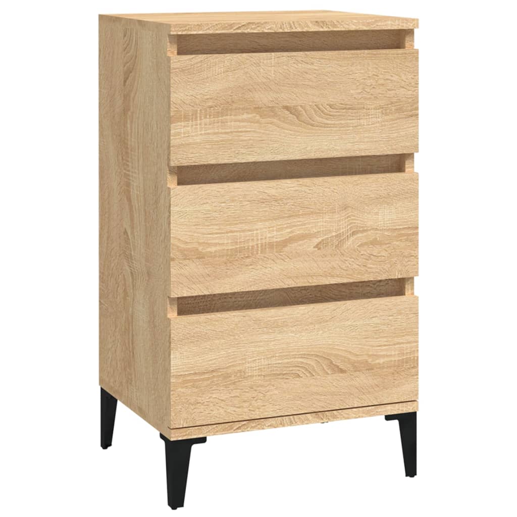 Nattbord sonoma eik 40x35x70 cm konstruert tre