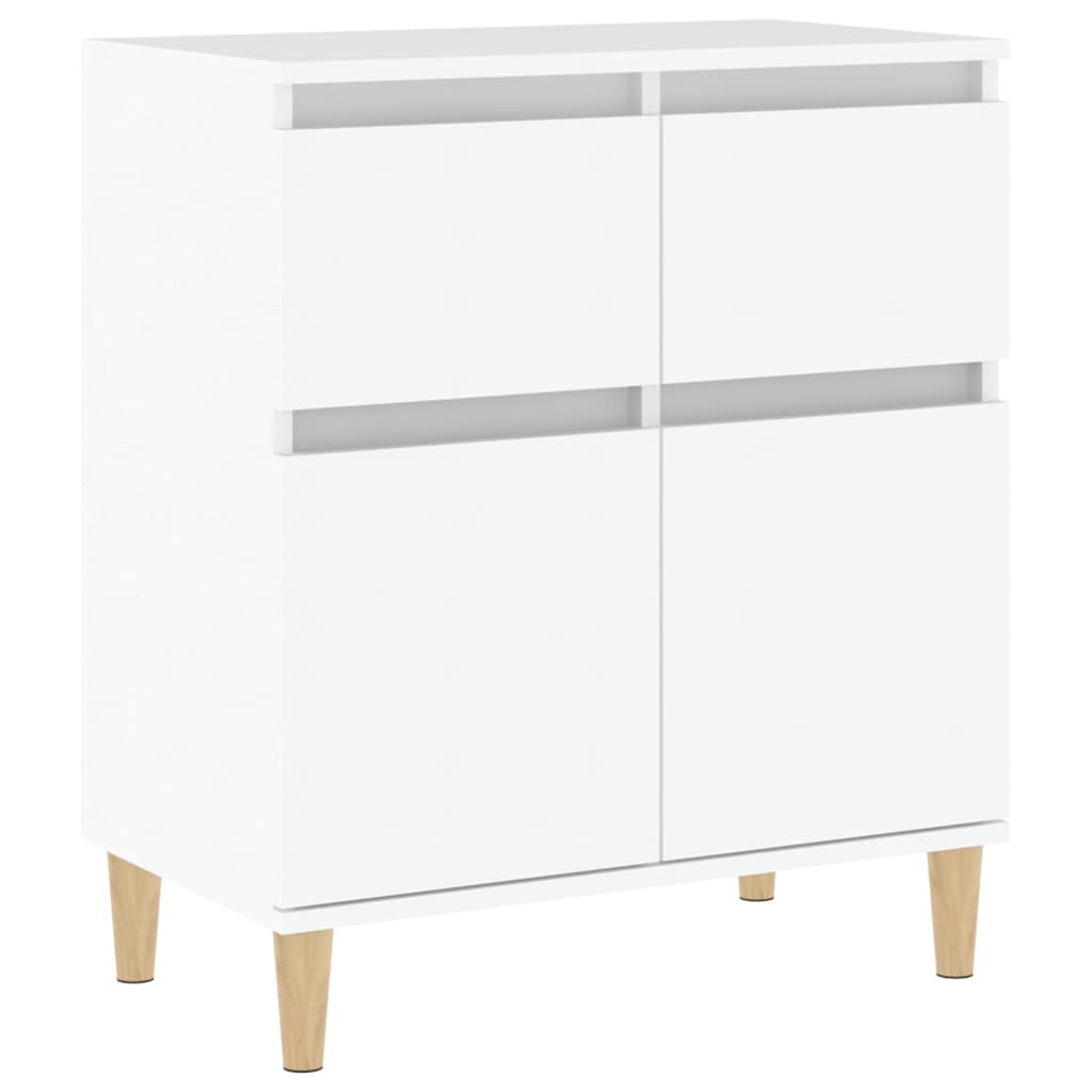 Skjenk hvit 60x35x70 cm konstruert tre