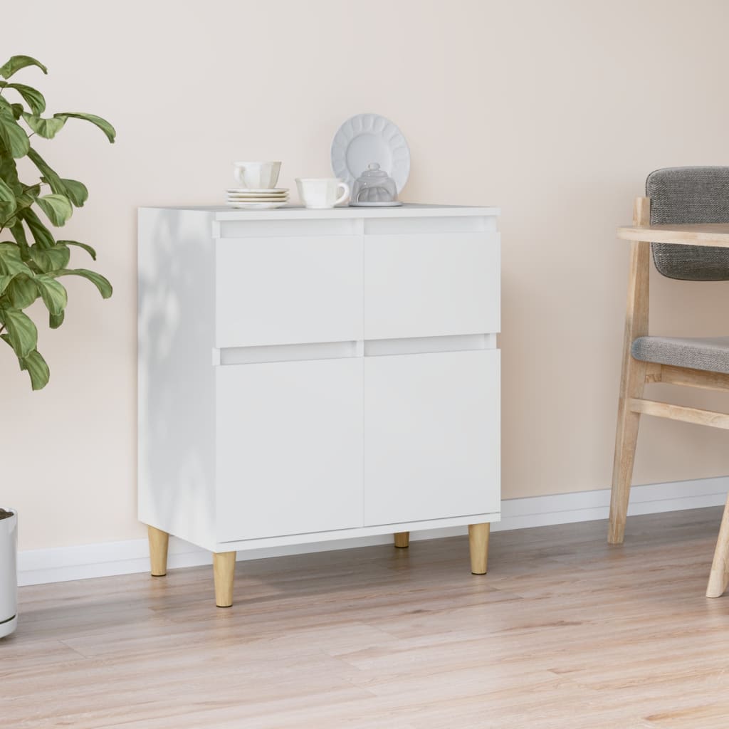 Skjenk hvit 60x35x70 cm konstruert tre
