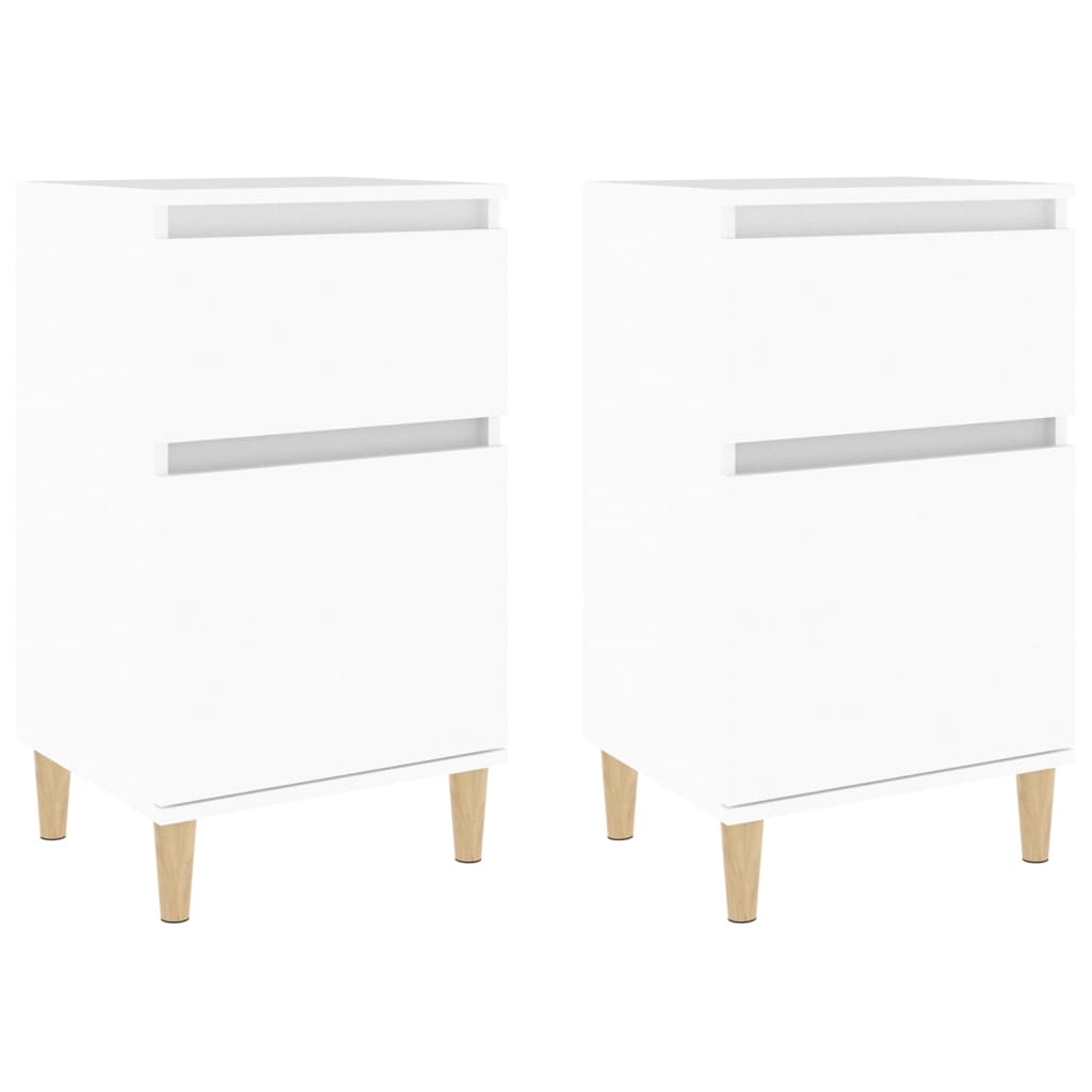 Nattbord 2 stk hvit 40x35x70 cm vidaXL