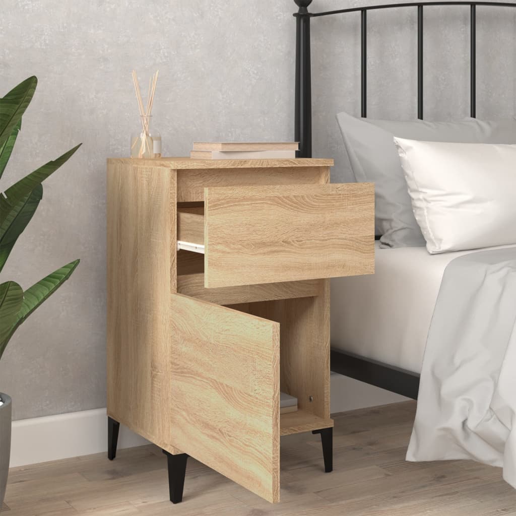 Nattbord 2 stk sonoma eik 40x35x70 cm