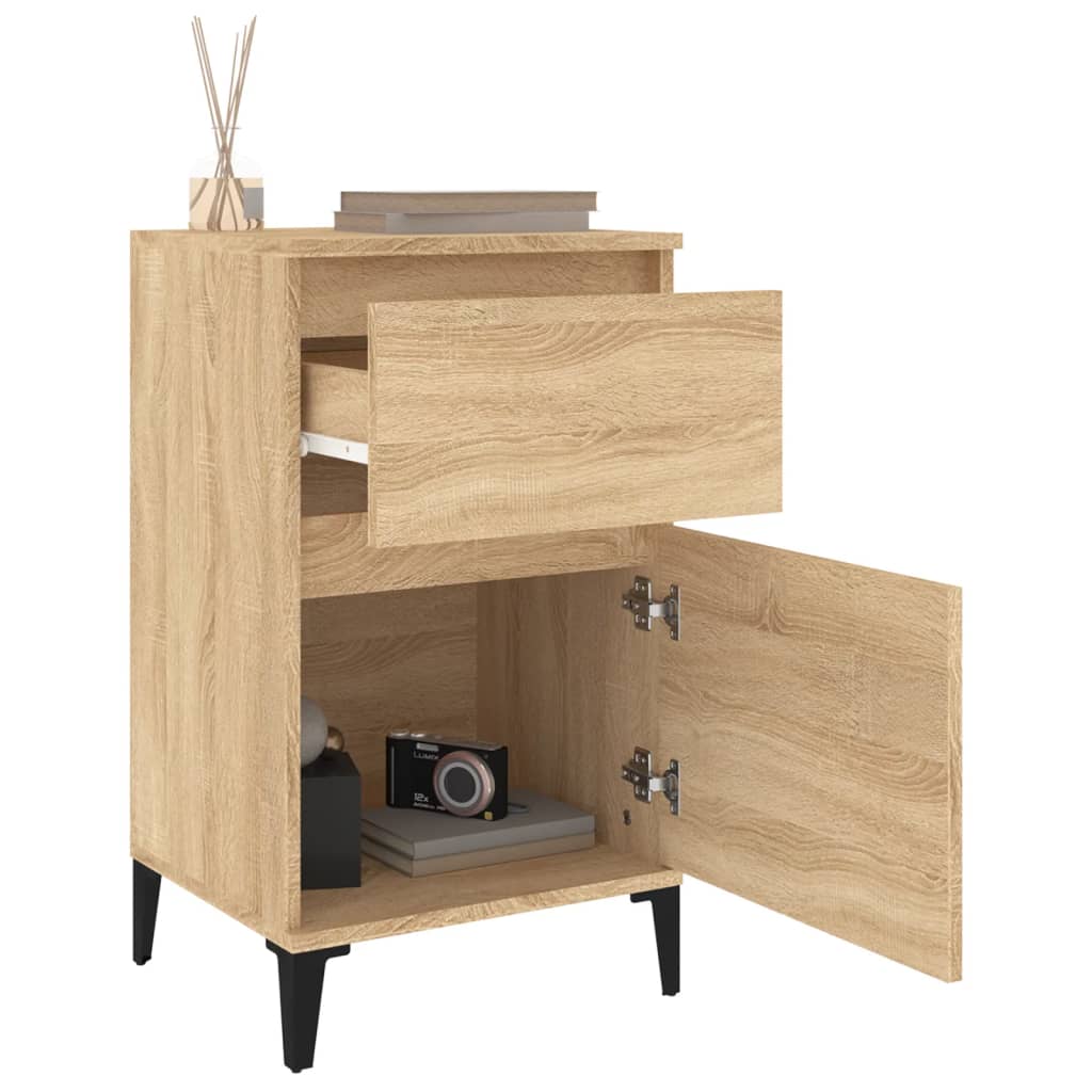 Nattbord 2 stk sonoma eik 40x35x70 cm