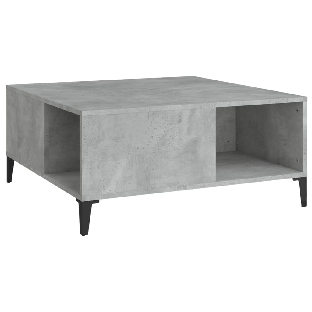 Salongbord betonggrå 80x80x36,5 cm konstruert tre