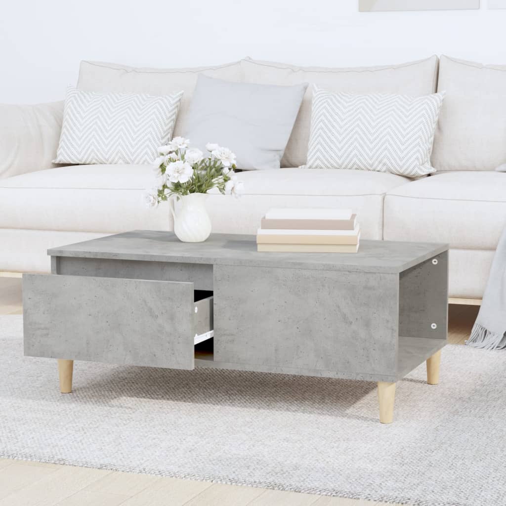Salongbord betonggrå 90x50x36,5 cm konstruert tre