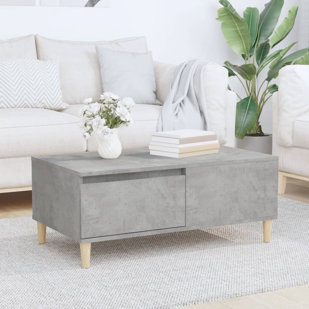 Salongbord betonggrå 90x50x36,5 cm konstruert tre