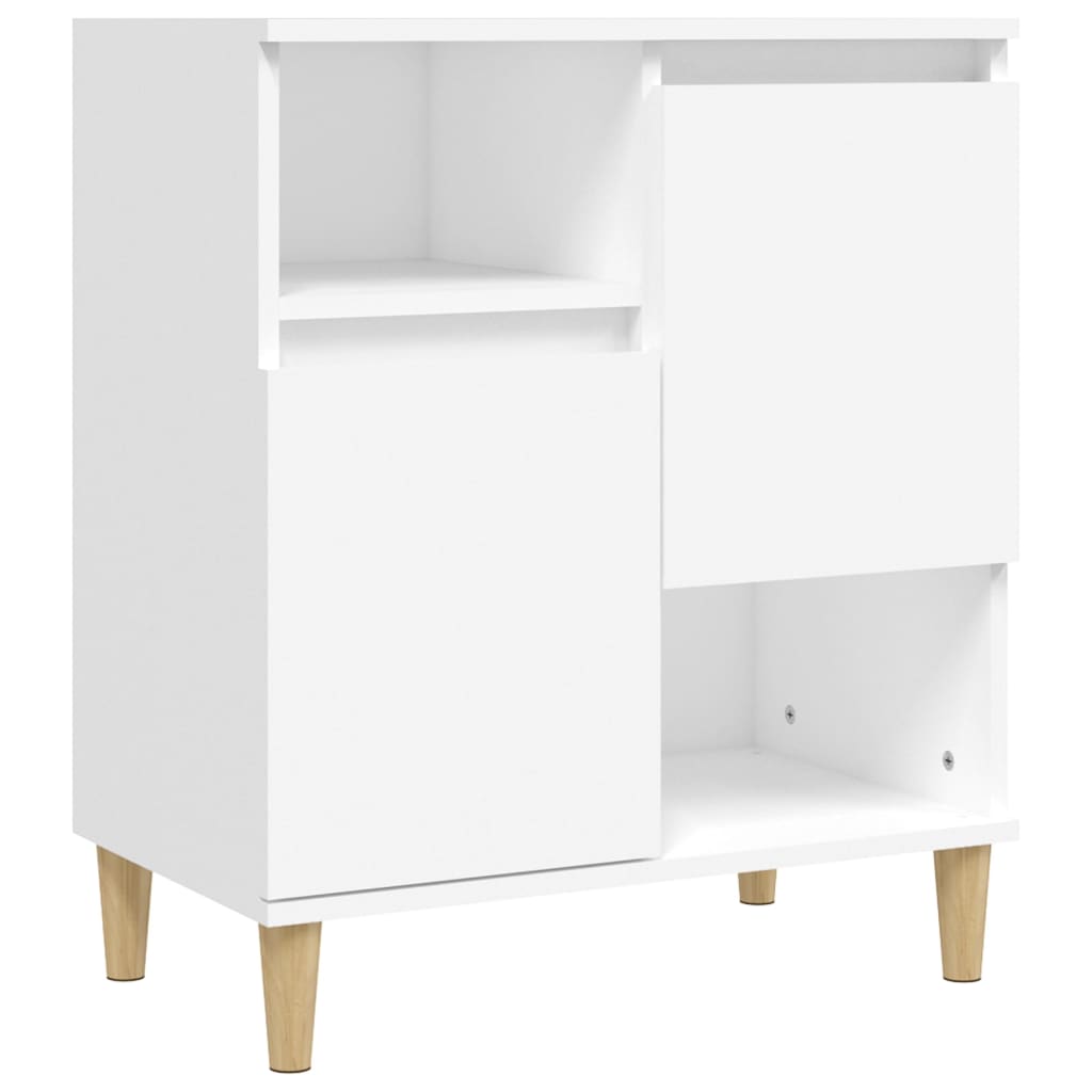 Skjenk hvit 60x35x70 cm konstruert tre