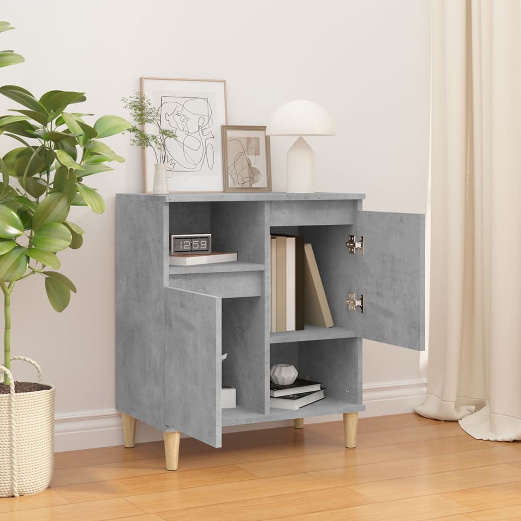 Skjenk betonggrå 60x35x70 cm konstruert tre
