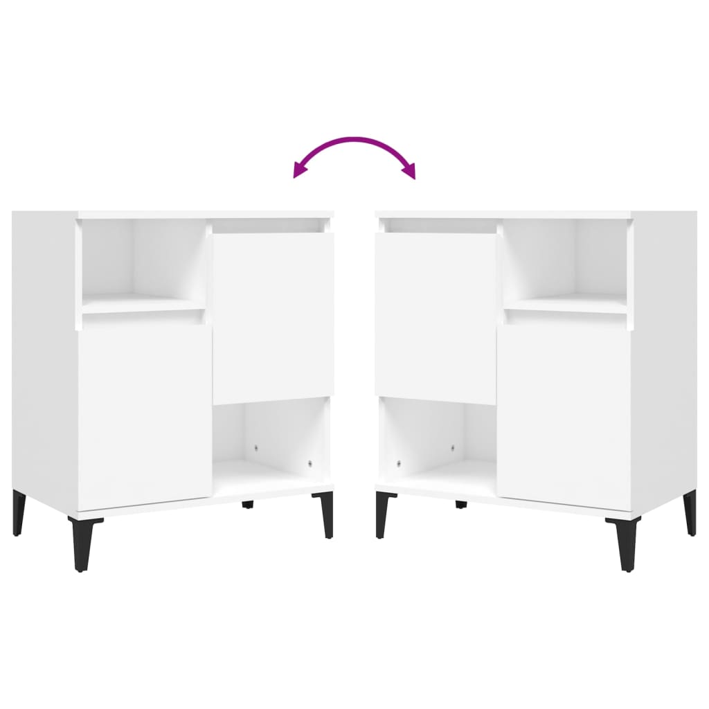 Skjenk hvit 60x35x70 cm konstruert tre vidaXL