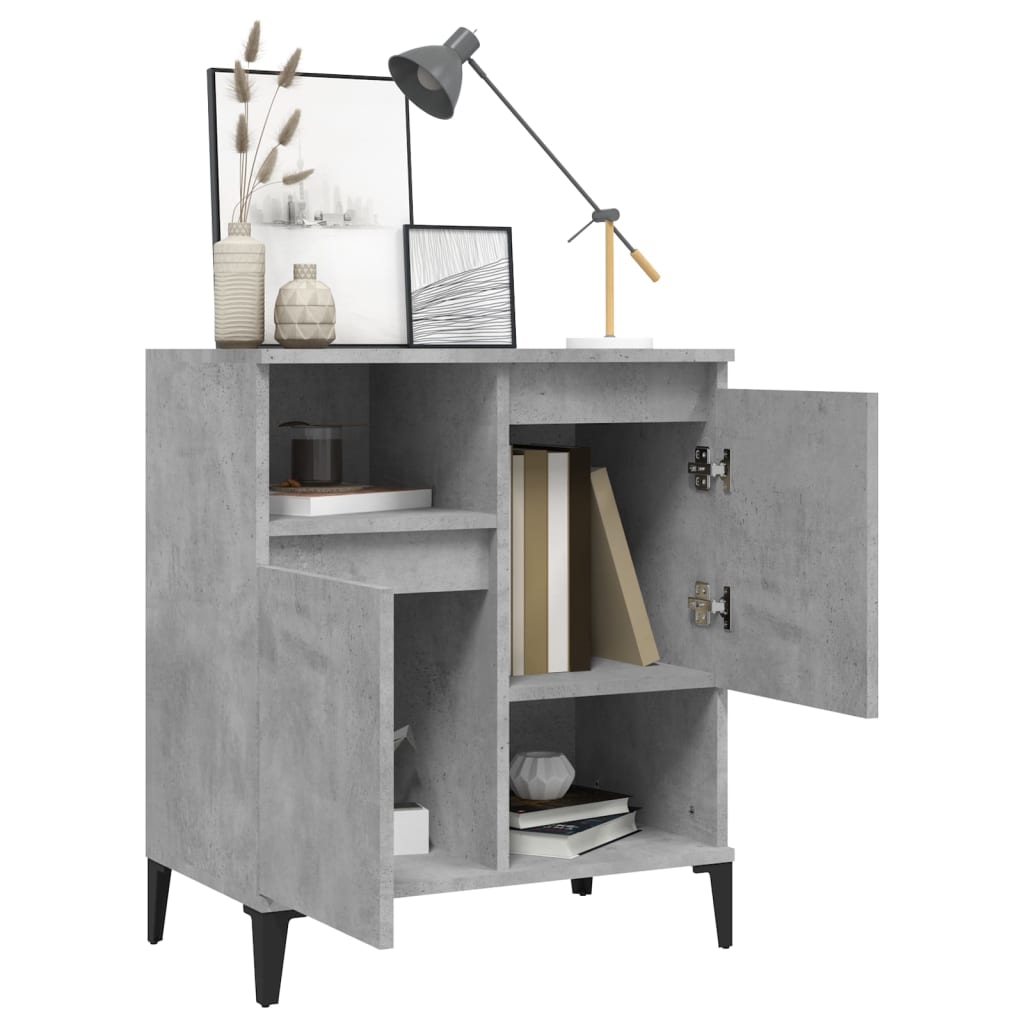 Skjenk betonggrå 60x35x70 cm konstruert tre