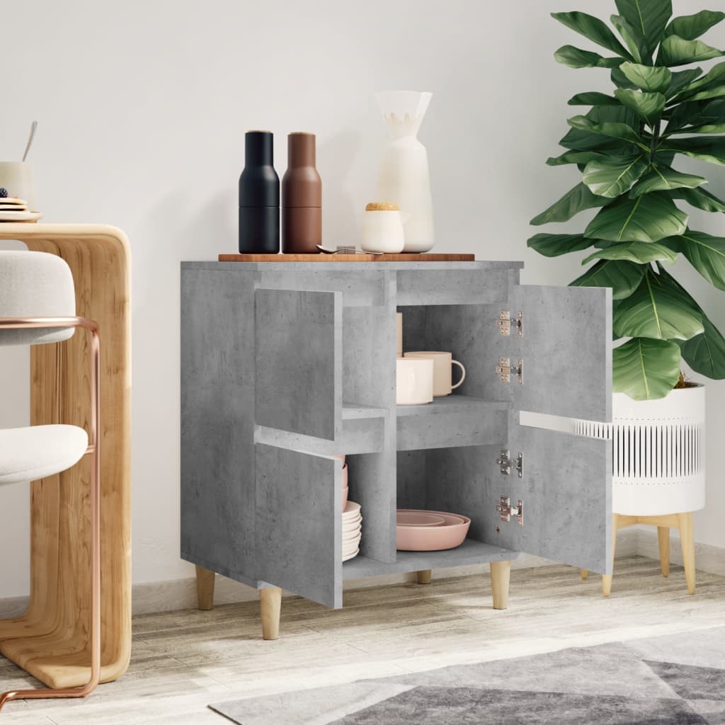 Skjenk betonggrå 60x35x70 cm konstruert tre