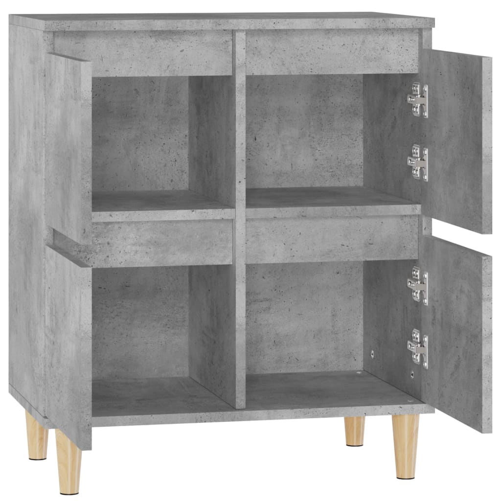Skjenk betonggrå 60x35x70 cm konstruert tre