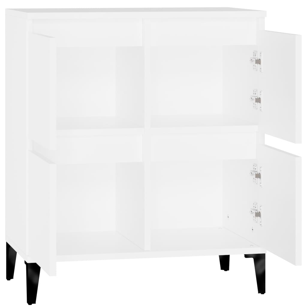 Skjenk hvit 60x35x70 cm konstruert tre