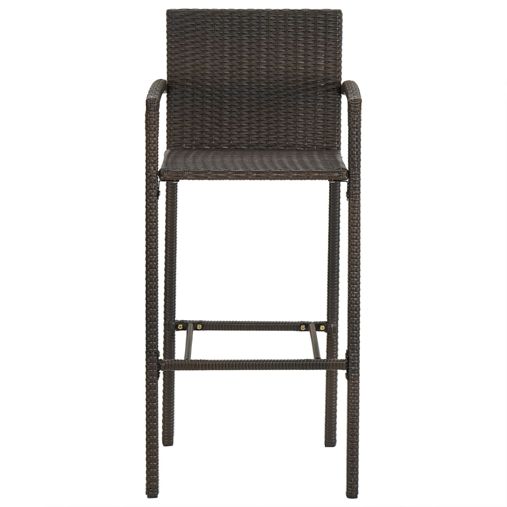 Barstoler 2 stk brun polyrotting
