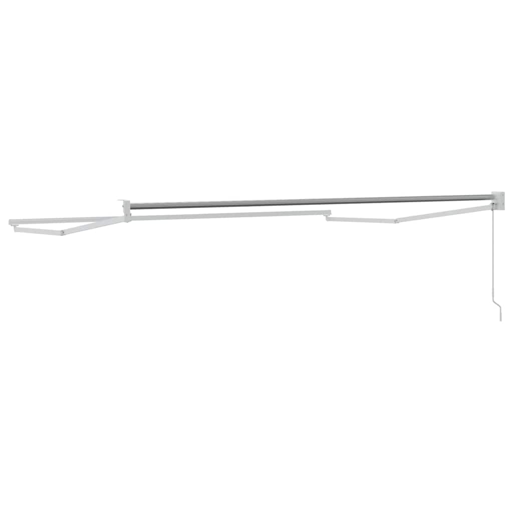 Innvendbar Markise Hvit 350 x 250 cm Aluminium vidaXL